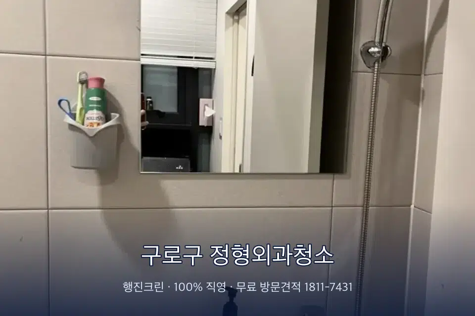 구로구 정형외과청소 병원 화장실 세면대 살균